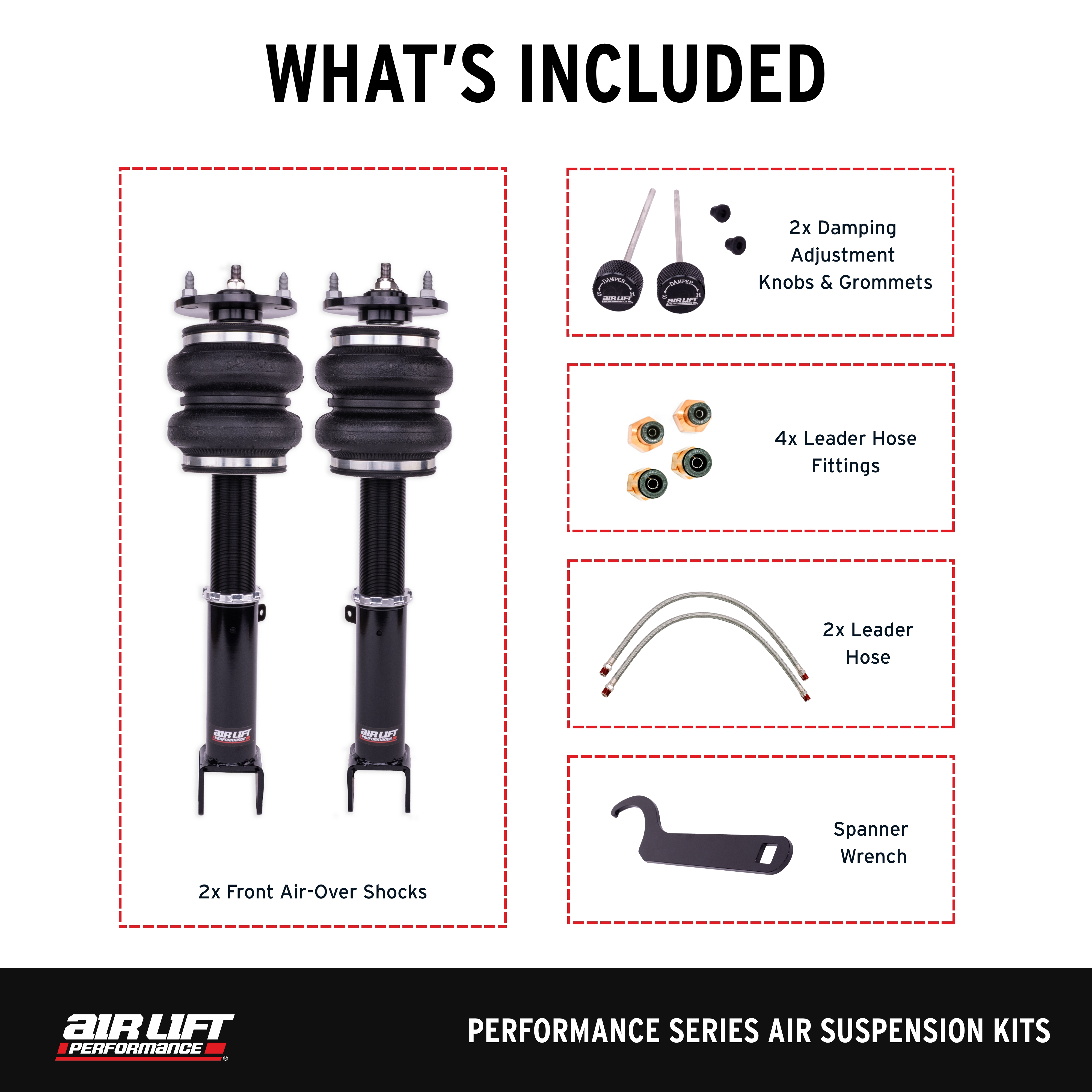 Air Lift Performance 76018 Air Lift Performance Front Air Spring Suspension Kit